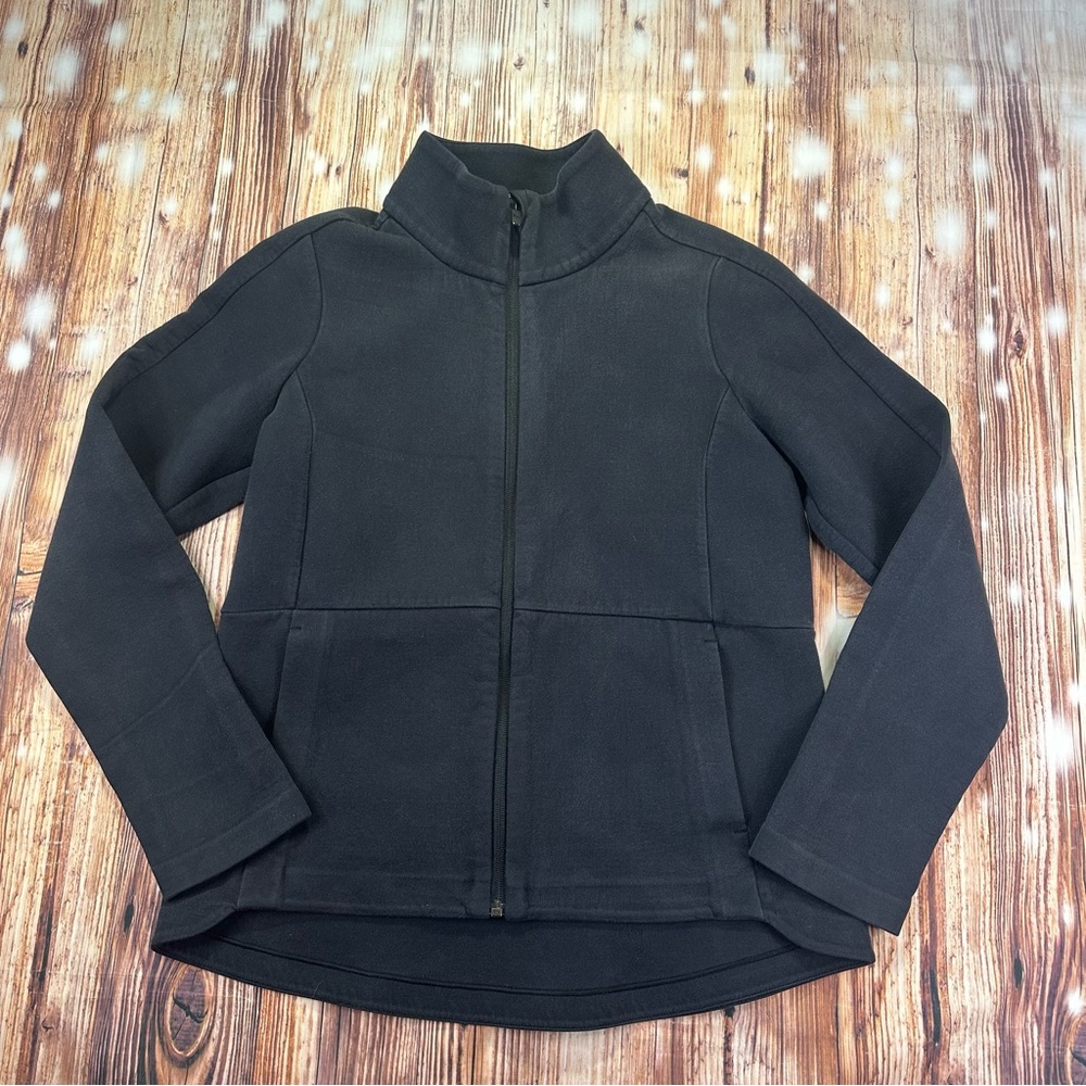 Lululemon Women's Insculpt Jacket Color Heathered Black / Black Size 8 Full Zip